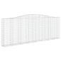 Preview: Gabione mit Hochbogen 400x30x140/160 cm Verzinktes Eisen