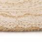 Preview: Teppich Jute Geflochten Bedruckt 180 cm Rund