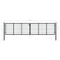 Preview: Maschen-Gartentor verzinkter Stahl 400 x 125 cm Grau