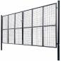 Preview: Mesh-Gartentor Verzinkter Stahl 400 x 175 cm Grau