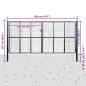 Preview: Mesh-Gartentor Verzinkter Stahl 400 x 175 cm Grau