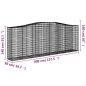 Preview: Gabionen mit Hochbogen 20 Stk 400x50x140/160cm Verzinktes Eisen