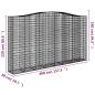 Preview: Gabionen mit Hochbogen 5 Stk. 400x50x220/240cm Verzinktes Eisen