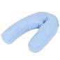 Preview: ARDEBO.de - Schwangerschaftskissen J-förmig 54x(36-43) cm Blau