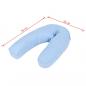 Preview: Schwangerschaftskissen J-förmig 54x(36-43) cm Blau