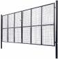 Preview: Mesh-Gartentor Verzinkter Stahl 400 x 200 cm Grau