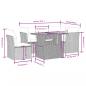 Preview: 5-tlg. Garten-Sofagarnitur mit Kissen Beige Poly Rattan