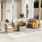 Preview: ARDEBO.de - 7-tlg. Garten-Sofagarnitur mit Kissen Beige Poly Rattan