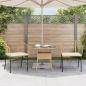 Preview: Gartenstühle 2 Stk. mit Kissen Braun Poly Rattan