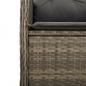 Preview: Gartensessel mit Kissen 2 Stk. Verstellbar Grau Poly Rattan