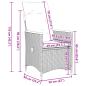 Preview: 9-tlg. Garten-Essgruppe mit Kissen Grau Poly Rattan