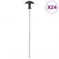 Preview: ARDEBO.de - Zeltheringe 24 Stk. 30 cm Ø7 mm Verzinkter Stahl