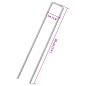 Preview: Bodenanker 50 Stk. U-Form 20x4 cm Verzinkter Stahl