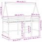 Preview: Hochbett mit Leiter und Dach 80x200 cm Massivholz Kiefer