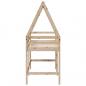 Preview: Hochbett mit Leiter und Dach 80x200 cm Massivholz Kiefer