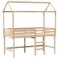 Preview: Hochbett mit Leiter und Dach 80x200 cm Massivholz Kiefer