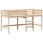 Preview: Hochbett mit Leiter und Dach 80x200 cm Massivholz Kiefer