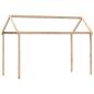 Preview: Hochbett mit Leiter und Dach 80x200 cm Massivholz Kiefer