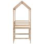 Preview: Hochbett mit Leiter und Dach 80x200 cm Massivholz Kiefer
