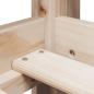 Preview: Hochbett mit Leiter und Dach 80x200 cm Massivholz Kiefer