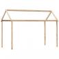 Preview: Hochbett mit Leiter und Dach 90x200 cm Massivholz Kiefer