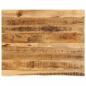 Preview: ARDEBO.de - Tischplatte 90x80x3,8 cm Baumkante Massivholz Raues Mangoholz