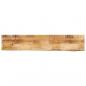 Preview: ARDEBO.de - Tischplatte 160x20x3,8 cm Baumkante Massivholz Raues Mangoholz