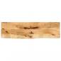 Preview: ARDEBO.de - Tischplatte 100x30x2,5 cm Baumkante Massivholz Raues Mangoholz