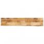 Preview: ARDEBO.de - Tischplatte 180x20x2,5 cm Baumkante Massivholz Raues Mangoholz