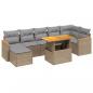 Preview: 8-tlg. Garten-Sofagarnitur mit Kissen Beige Poly Rattan