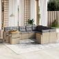 Preview: ARDEBO.de - 10-tlg. Garten-Sofagarnitur mit Kissen Beige Poly Rattan