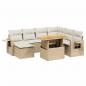 Preview: 8-tlg. Garten-Sofagarnitur mit Kissen Beige Poly Rattan