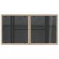 Preview: Gartentisch mit Glasplatte Beige 100x55x73 cm Poly Rattan