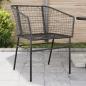 Preview: ARDEBO.de - Gartenstühle 2 Stk. Schwarz Poly Rattan