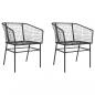 Preview: Gartenstühle 2 Stk. Schwarz Poly Rattan