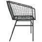 Preview: Gartenstühle 2 Stk. Schwarz Poly Rattan