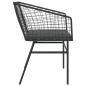 Preview: Gartenstühle 2 Stk. mit Kissen Schwarz Poly Rattan
