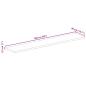 Preview: ARDEBO.de - Tischplatte 160x40x2,5 cm Rechteckig Altholz Massiv