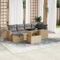 Preview: ARDEBO.de - 7-tlg. Garten-Sofagarnitur mit Kissen Beige Poly Rattan
