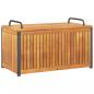 Preview: Gartenbox 85x45x45/53 cm Massivholz Akazie und Stahl