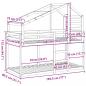 Preview: Etagenbett mit Dach 75x190 cm Massivholz Kiefer