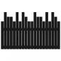 Preview: Wand-Kopfteil Schwarz 127,5x3x80 cm Massivholz Kiefer