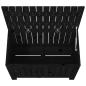 Preview: Gartentruhe Schwarz 76x42,5x54 cm Massivholz Kiefer