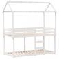 Preview: Etagenbett mit Dach Weiß 75x190 cm Massivholz Kiefer