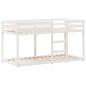 Preview: Etagenbett mit Dach Weiß 75x190 cm Massivholz Kiefer