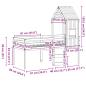 Preview: Hochbett mit Dach 90x190 cm Massivholz Kiefer