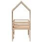 Preview: Hochbett mit Dach 90x190 cm Massivholz Kiefer
