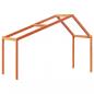 Preview: Hochbett mit Dach Wachsbraun 75x190 cm Massivholz Kiefer