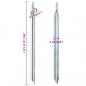 Preview: Zeltheringe 24 Stk. V-Form 29,5 cm Ø20 mm Verzinkter Stahl