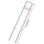 Preview: Bodenanker 25 Stk. U-Form 20x4 cm Verzinkter Stahl